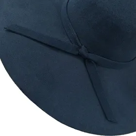 کلاه لبه پهن (12cm) مدل شهرزادی رنگ سورمه ای تیره