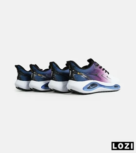 کفش کتانی مردانه و زنانه سفید بنفش سرمه ای Nike journey run مدل 6353