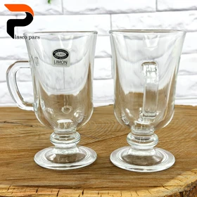 لیوان پایه دار 260 بلند شیشه ای لیمون