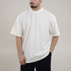 تیشرت اسپرت بیسیک مدل SPL-4M1248 شیری