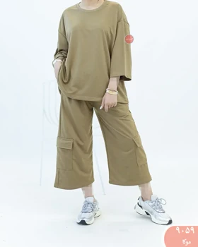 ست تیشرت شلوارک کارگو 9059