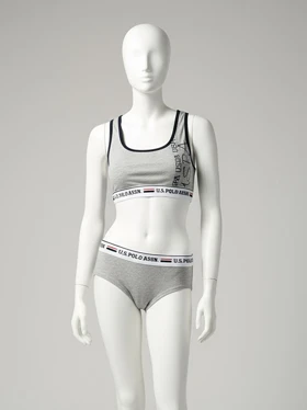 ست نیم‌تنه بدون کاپ بند پهن و شورت اسلیپ پولو U.S Polo Assn