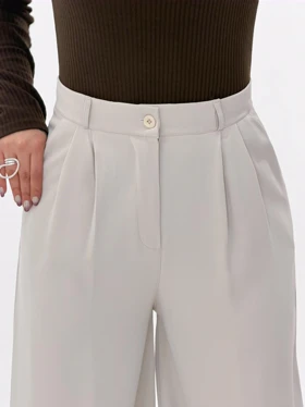 4002-شلوار کرپ سان فول بگ یاس (ایراددار)