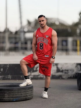 ست بسکتبالی شیکاگو بولز (Chicago Bulls) پارچه فلامنت و چاپ زول (3 رنگ) (قرمز)