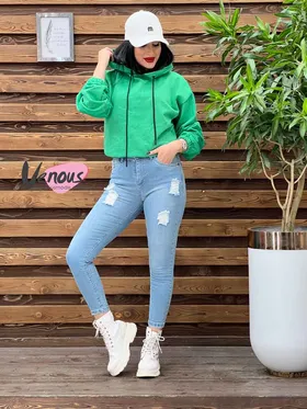 شلوار جین اسکینی زاپ‌دار