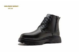 نیم بوت مردانه لوفر بندی بغل زیپدار چرم طبیعی si186