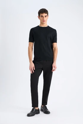 شلوار Jogger پایه صاف کمردار ساق پا صاف C6022AX25SP