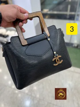 کیف دستی دسته چوبی شنل