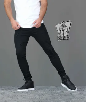 شلوار جین مشکی زاپ‌دار ZARA