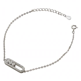 دستبند نقره مسیکا کد 35122