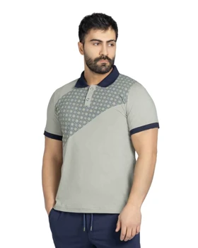 تیشرت مردانه طرح 6 ضلعی سیلکا