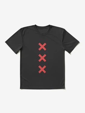 تیشرت لانگ ورزشی آژاکس | تیشرت لانگ Ajax طرح 3 Crosses of football کد 147669