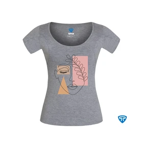 تاپیک تیشرت آستین کوتاه tshirt-face-gandom-gray