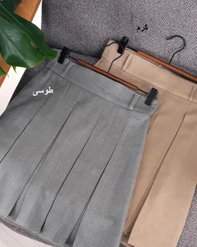 دامن پیلی‌دار کوتاه