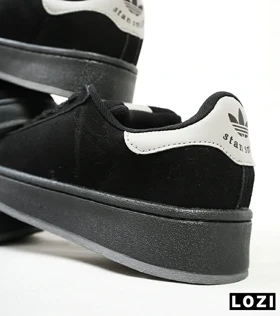 کفش کتانی مردانه مشکی طوسی ADIDAS stan smith