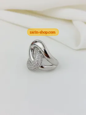 انگشتر زنانه نگینی طرح جواهر