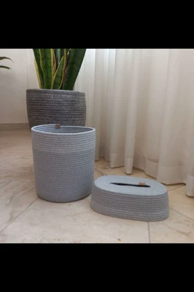 ست جا دستمالی و سطل زباله