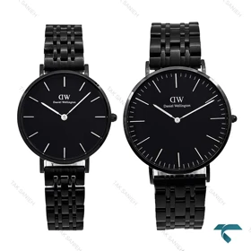 ساعت ست دنیل ولینگتون تمام مشکی بند فلزی DW-6288-S