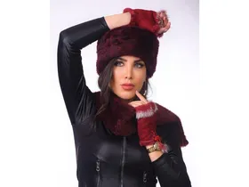کلاه شال روسی زرشکی