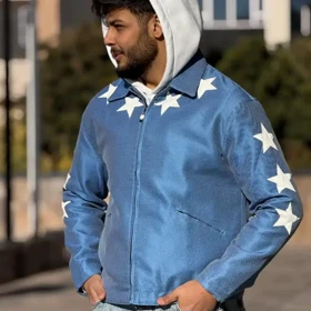 جکت طرح star برند تومارو رنگ آبی 143