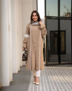 مانتو بلند مدل تیژو کد 1517