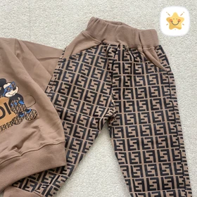 بلوز شلوار پسرانه Fendi تمام پنبه 1 تا 8 سال جنس عالی