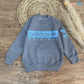 بلوز adidas پسرانه خاکستری تیره