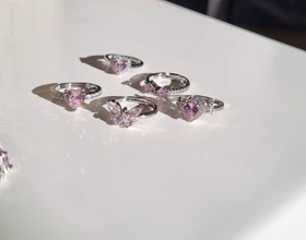 انگشتر نگین صورتی A33