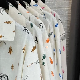 تونیک زنانه لینن طرح ماشین