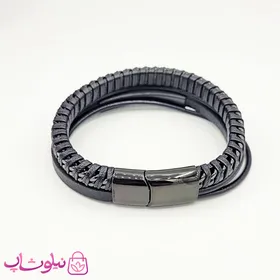 دستبند مردانه برند مون بلان کامل مشکی