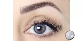 لنز طبی رنگی فصلی سولکو کوینز توینز Soleko Queens Twins (Pearl (طوسی یخی دورمشکی))