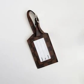 تگ چمدان طرح برند چرم نئون مدل Tag303 (قهوه ای)