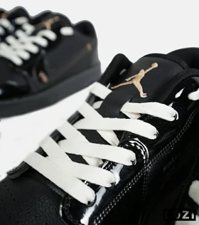 کفش کتانی مردانه و زنانه مشکی ورنی NIKE jordan 1
