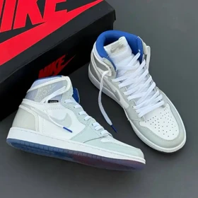 کفش نایک ایر جردن وان ساق‌دار زوم ریسر بلو Nike Air Jordan 1 High Zoom Racer Blue