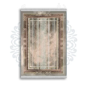 *جدید* فرشینه از جنس پارچه شانل مخمل ترک طرح فانتزی برند دفه کد 1755