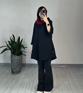 مانتو دکمه دار یکتا 3