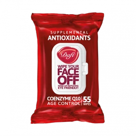 دستمال مرطوب پاک‌کننده آرایش آنتی‌اکسیدان دافی درب‌دار مناسب انواع پوست بسته 55 عددی