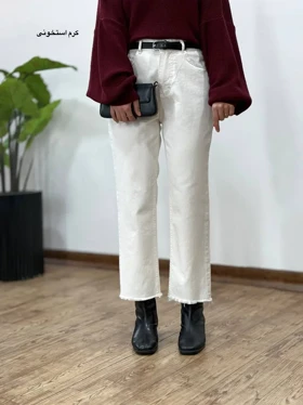 شلوار کتان واید کات