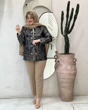 کت ژاکارد تاجلی