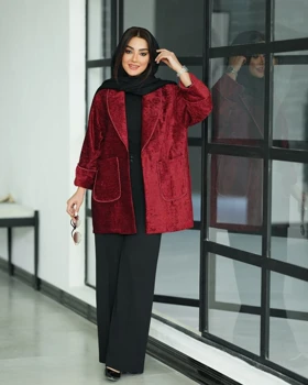 کت مخمل مروارید دوزی مزونی