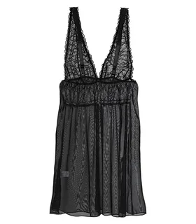 پیراهن حریر و دانتل Neev نیو کد 4902 مشکی Black