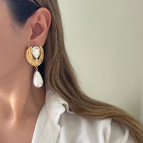 گوشواره زنانه مرواریدی فشن کد 165