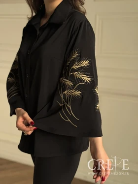 شومیز گلدوزی کرپ اندونزی