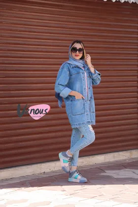 کت جین آبی روشن