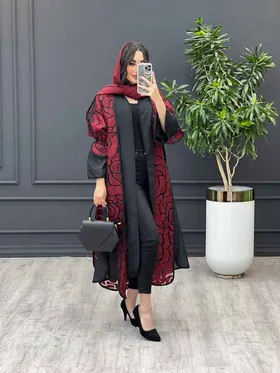 مانتو نازلی ترکیبی گل‌دار