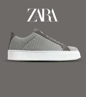 کفش کتانی کژوال مردانه خاکستری ZARA مدل 7144