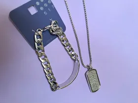 گردنبند پلاک نگین‌دار