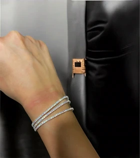 دستبند زنانه کشی نگینی کد 3335056