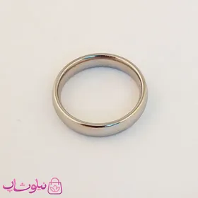 حلقه یا رینگ استیل ساده نقره ای