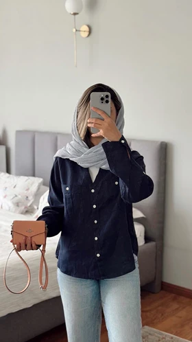 شومیز لینن آیزاک میزراهی CH215